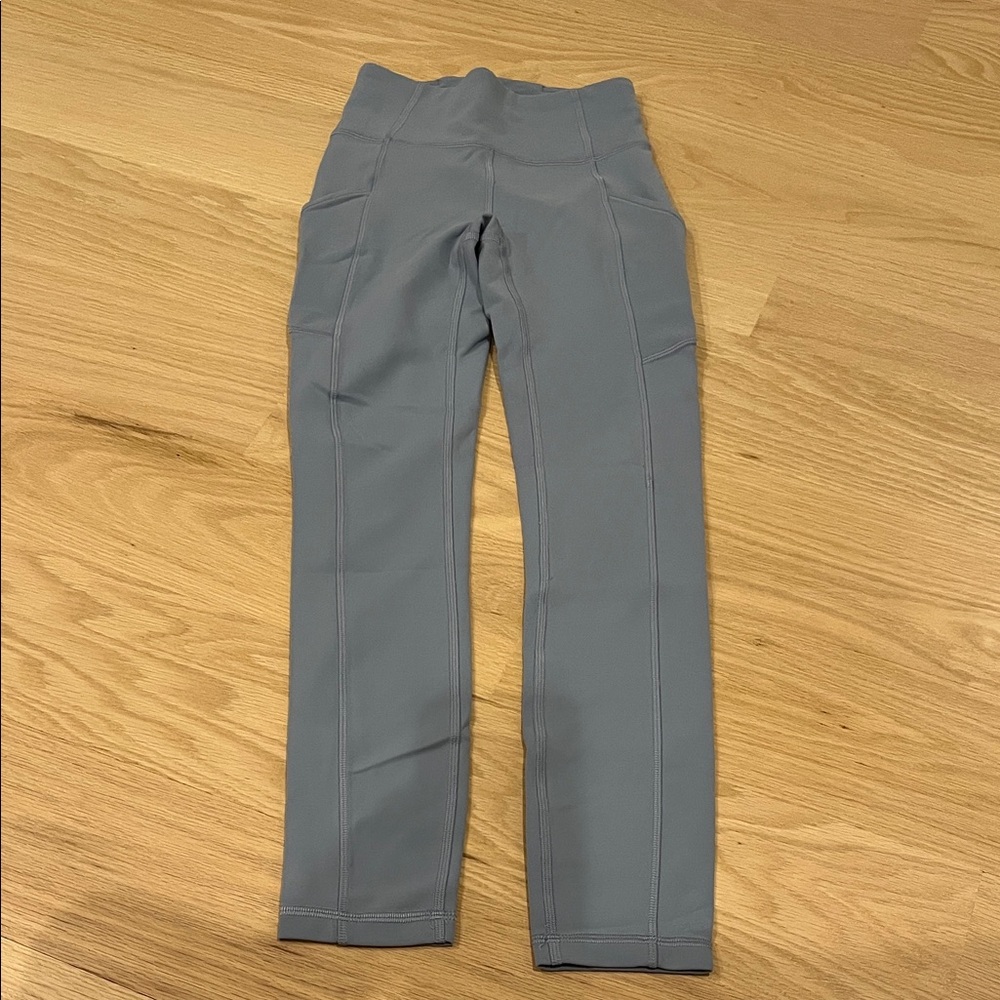LULULEMON LEGGINGS - size 0 - blueish gray